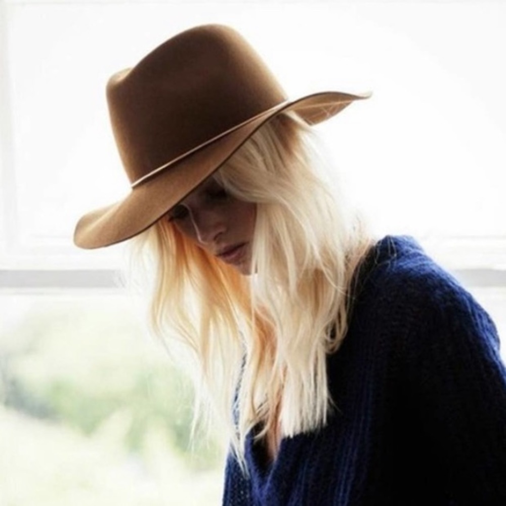 Janessa Leone Wool Hat with Metal Band